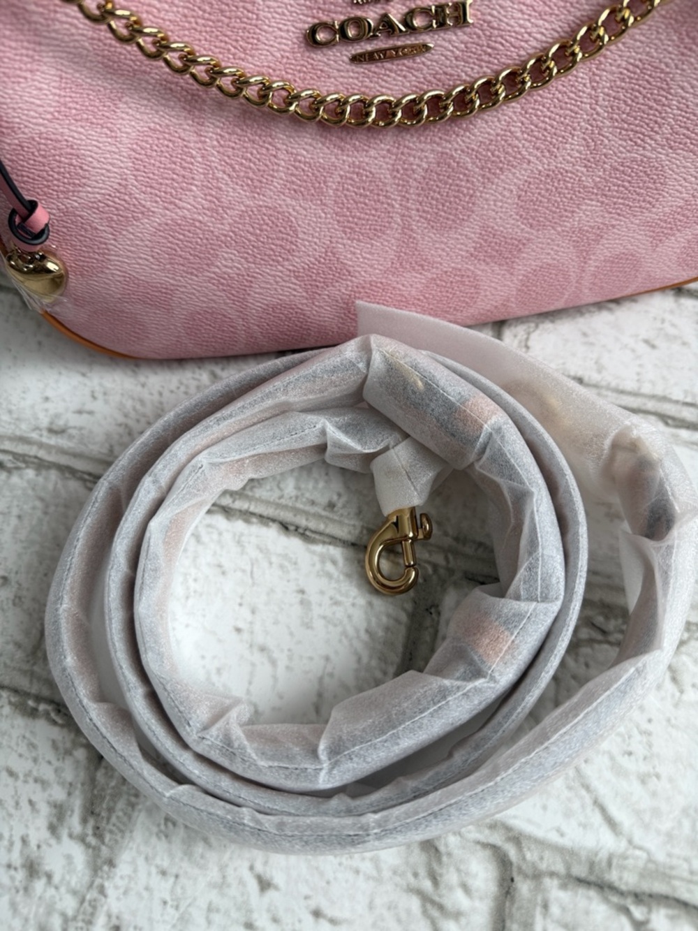 Coach Powder Pink Teri Shoulder Bag With Charms - Picture 15 of 17
